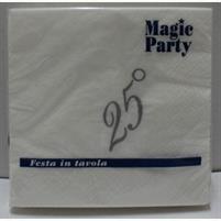 TOVAGLIOLI 25 ANNIVERSARIO 2 VELI 25X25 X 20 PEZZI