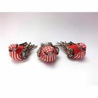 APPEND.ROSSO/BIANCO UCCELLINO LEGNO 9,5X6X4,5 CM