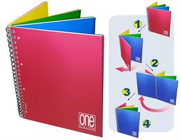 ONE COLOR PPL A4 4X4 FORI/SPIRALATO FF 120+4 -5MM