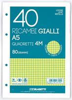 RICAMBI AD ANELLI A5 GIALLI 4MM