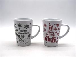 TAZZA H.10,3/D.7/9CM. C/DISEGNO NATALE - ASS.TI