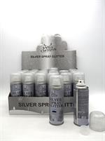 BOMBOLA ARGENTO GLITTER BRILLANTINI SPRAY 160ML. ARGENTO 60GR
