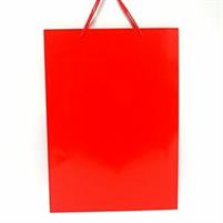 BUSTA REGALO CORDINO ROSSA CARTA XL H.46X33X10CM.