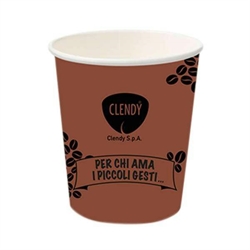 ASPORTO-BICCHIERI CARTA CAFFE 75cc MARRONI CLENDY CF. 50  pezzi