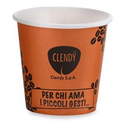 ASPORTO-BICCHIERI CLENDY CAFFE' ARANCIO ML.75 PZ.50