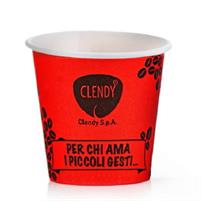 ASPORTO-BICCHIERI CLENDY CAFFE' ROSSI ML.75 PZ.50