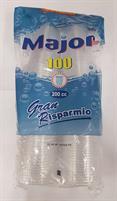 BICCHIERI MAJOR TRASPARENTI 200CC CONF.100 PEZZI