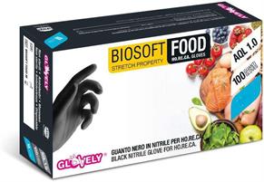 GUANTI IN NITRILE NERI da 100 PEZZI MIS.S BIOSOFT