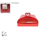 PORTA TORTA ROSSO CM 29*29 ROSSO