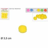 PALLINE OVATTA DECORATIVE SET 9PZ 3.5CM COLORI ASS ART.