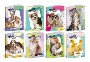 MAXI QUADERNI A4 24FF+1 ALTA FOLIA.100 GR.HELLO PETS CF10 RIG.A