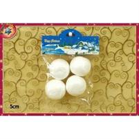 POLISTIROLO PALLE 4 PEZZI DA DECORARE CM.5