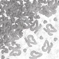 TAVOLA CONFETTI CORIANDOLI ANNIVERSARIO 25 ANNI SILVER