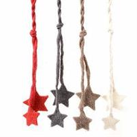 DECORAZIONE CORDONE STELLE IN MISTO LANA CM 115 DECORI