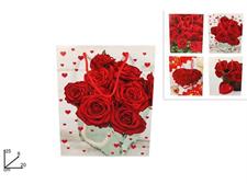 BUSTA REGALO CORDINO  SAN VALENTINO 25X20X8CM 4 ASS. YD22QRZD-K0