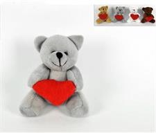 PELUCHE ORSETTO CON CUORE 4COL