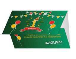 BIGLIETTINI 1 ANNO 11,5X16 PORTASOLDI -LINEA MILLEFORME