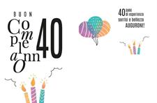 BIGLIETTINI 40 ANNI 11,5X16-LINEA MILLEFORME