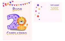 BIGLIETTINI 2 ANNI 11,5X16- LINEA MILLEFORME