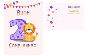 BIGLIETTINI 2 ANNI 11,5X16- LINEA MILLEFORME