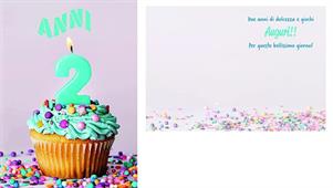 BIGLIETTINI 2 ANNI 11,5X16- LINEA MILLEFORME