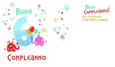 BIGLIETTINI 6 ANNI 11,5X16- LINEA MILLEFORME