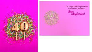 BIGLIETTINI 40 ANNI 11,5X16-LINEA MILLEFORME