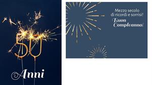BIGLIETTINI 50 ANNI 11,5X16-LINEA MILLEFORME