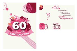 BIGLIETTINI 60 ANNI 11,5X16-LINEA MILLEFORME