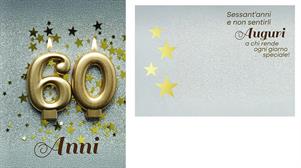 BIGLIETTINI 60 ANNI 11,5X16-LINEA MILLEFORME