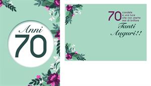 BIGLIETTINI 70 ANNI 11,5X16-LINEA MILLEFORME