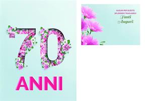 BIGLIETTINI 70 ANNI 11,5X16-LINEA MILLEFORME