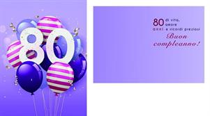 BIGLIETTINI 80 ANNI 11,5X16-LINEA MILLEFORME