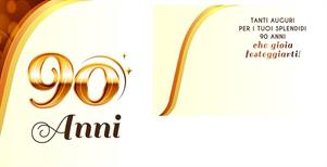 BIGLIETTINI 90 ANNI 11,5X16-LINEA MILLEFORME