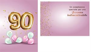 BIGLIETTINI 90 ANNI 11,5X16-LINEA MILLEFORME