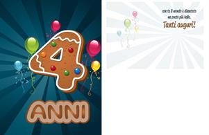 BIGLIETTINI 4 ANNI 11,5X16-LINEA MILLEFORME
