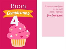 BIGLIETTINI 4 ANNI 11,5X16-LINEA MILLEFORME