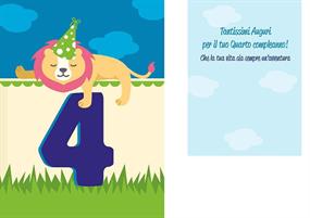 BIGLIETTINI 4 ANNI 11,5X16-LINEA MILLEFORME