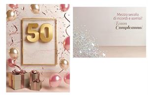 BIGLIETTINI 50 ANNI 11,5X16-LINEA MILLEFORME