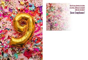BIGLIETTINI 9 ANNI 11,5X16-LINEA MILLEFORME