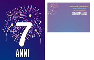 BIGLIETTINI 7 ANNI 11,5X16-LINEA MILLEFORME