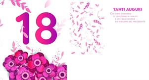 BIGLIETTINI 18 ANNI 11,5X16 -LINEA MILLEFORME