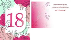 BIGLIETTINI 18 ANNI 11,5X16 -LINEA MILLEFORME