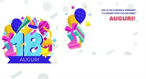 BIGLIETTINI 18 ANNI 11,5X16 -LINEA MILLEFORME