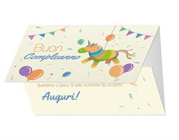 BIGLIETTINI COMPLEANNO 11,5X16 PORTASOLDI -LINEA MILLEFORME