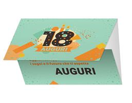 BIGLIETTINI 18 ANNI 11,5X16 PORTASOLDI -LINEA MILLEFORME
