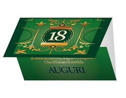 BIGLIETTINI 18 ANNI 11,5X16 PORTASOLDI -LINEA MILLEFORME