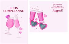 BIGLIETTINI z.BUON COMPLEANNO mini 8x13-LINEA MILLEFORME