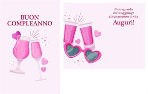 BIGLIETTINI z.BUON COMPLEANNO mini 8x13-LINEA MILLEFORME