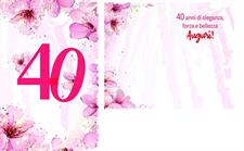 BIGLIETTINI z.40 ANNI mini 8x13-LINEA MILLEFORME